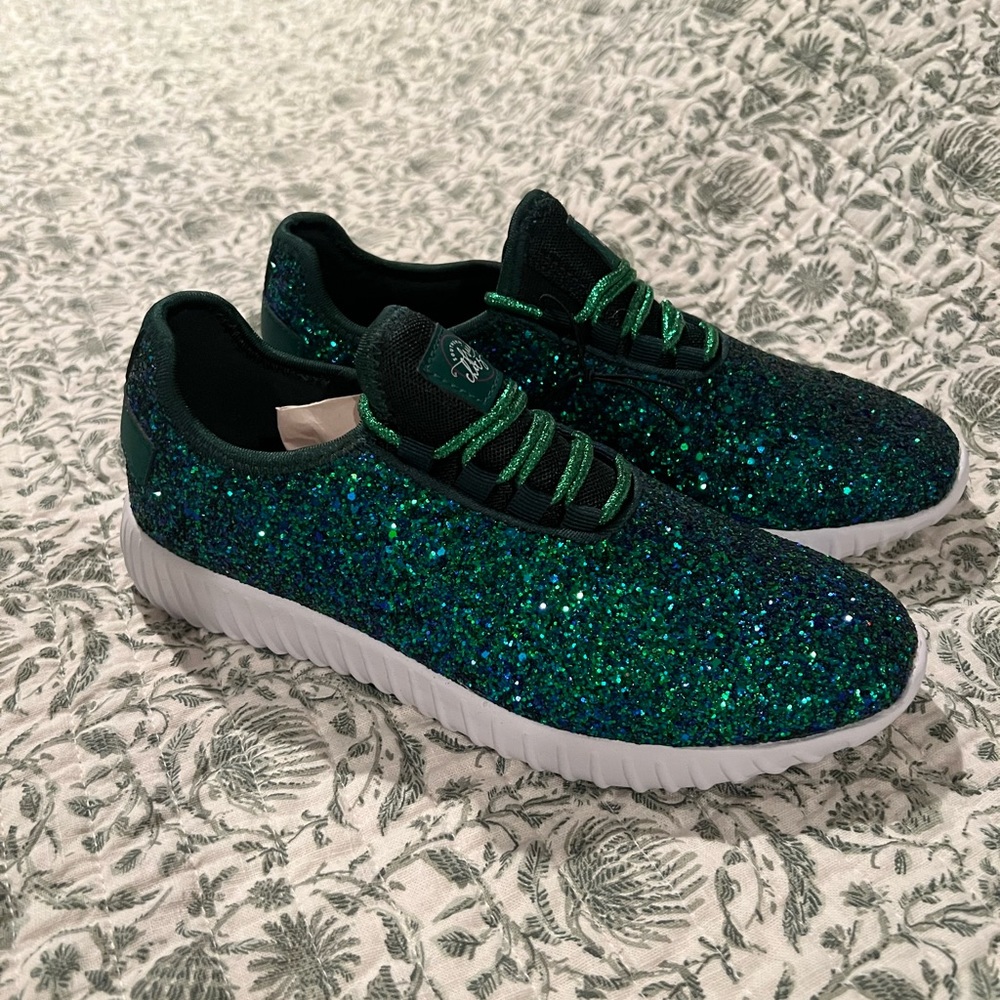 Turquoise mermaid Sequin Shoes Size 9